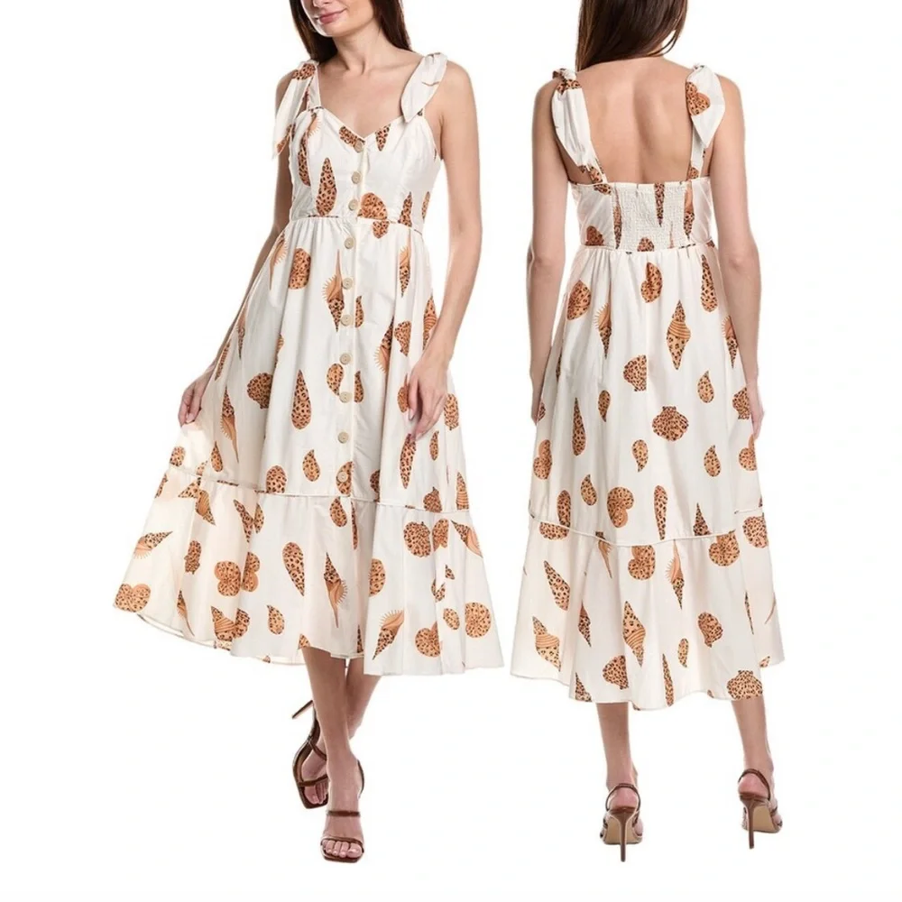 Farm Rio Leopard Shell Midi Dress - Picture 10 of 10